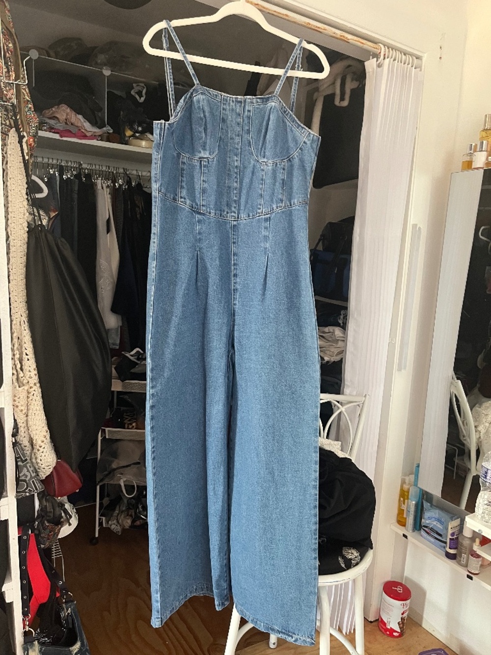 NEW Women’s denim jumper form fitting jeans medium size 6